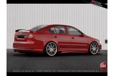 Накладки на пороги AF на Skoda Octavia II Liftback рестайл